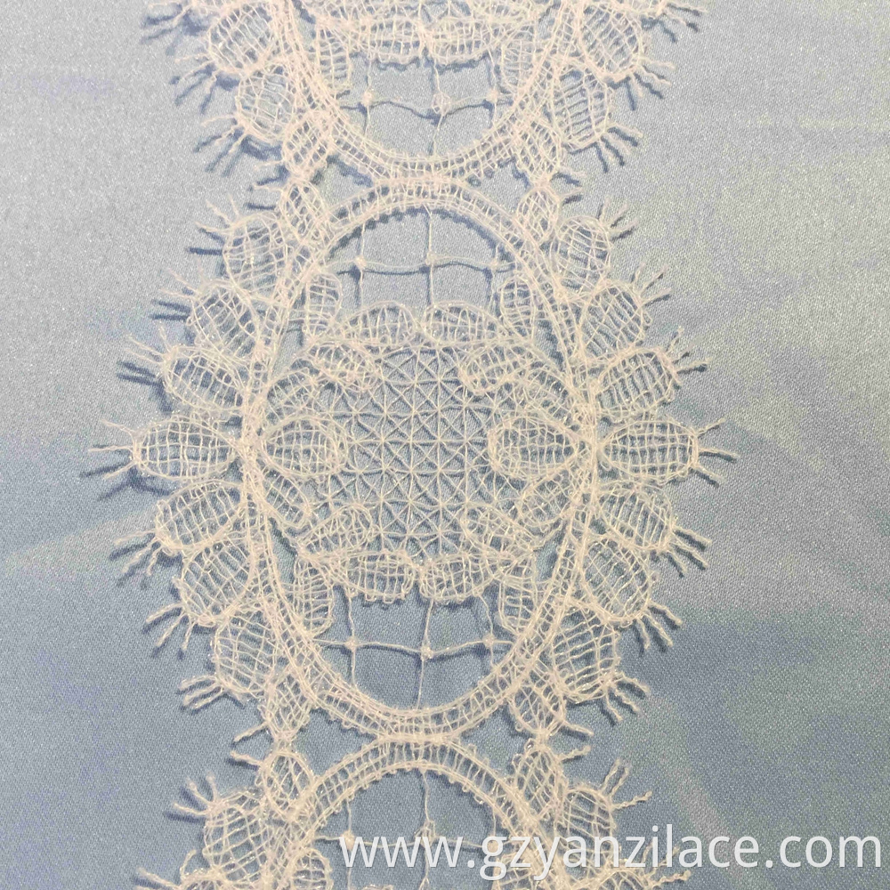 Ivory Eyelet Crochet Lace Border Trim